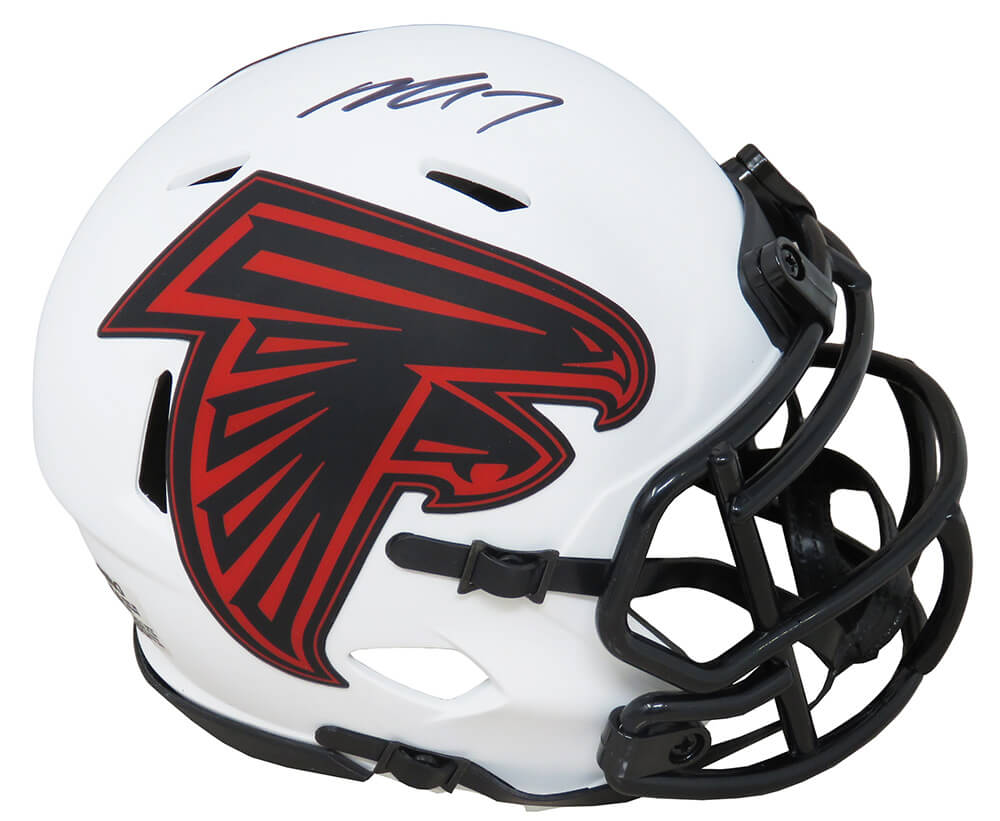 Michael Vick Signed Atlanta Falcons Lunar Eclipse White Matte Riddell Speed Mini Helmet
