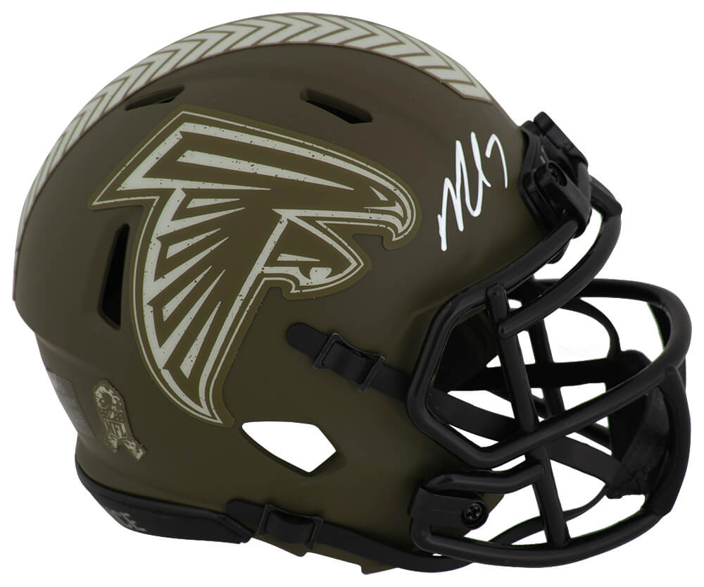 Michael Vick Signed Altanta Falcons SALUTE Riddell Speed Mini Helmet