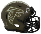 Michael Vick Signed Altanta Falcons SALUTE Riddell Speed Mini Helmet
