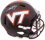 Michael Vick Signed Virginia Tech Riddell F/S Speed Replica Helmet