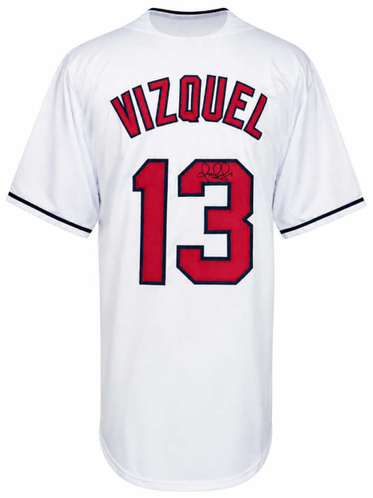 Omar Vizquel Signed White Custom Baseball Jersey