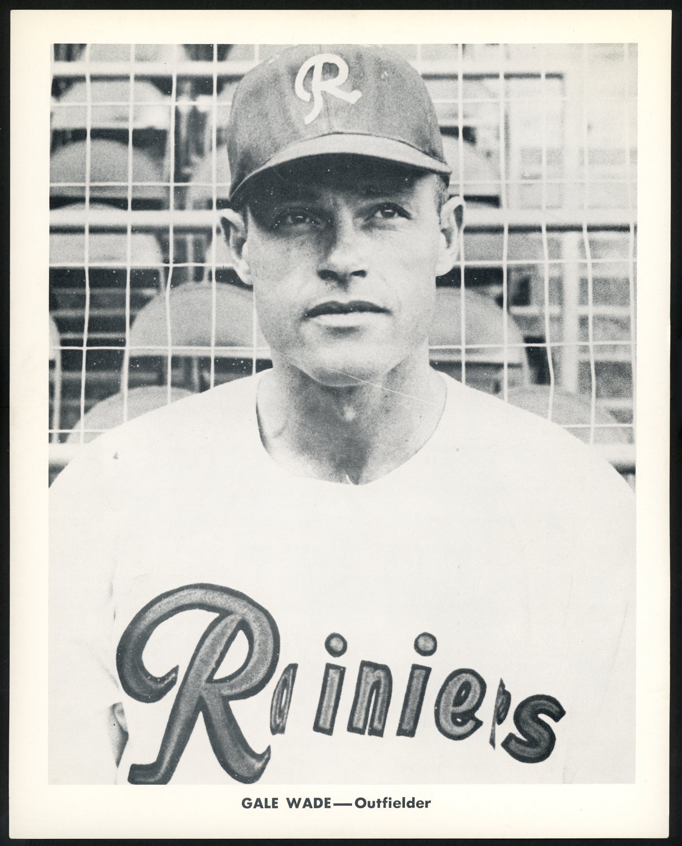 Gale Wade 1956-59 Seattle Rainiers Popcorn 8x10 Premium Card SKU #151554