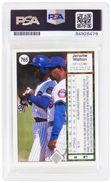 Jerome Walton Signed Chicago Cubs 1989 Upper Deck Rookie Baseball Card #765 w/1989 NL ROY - (PSA Encapsulated)