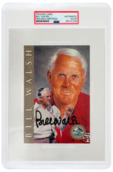 Bill Walsh Signed Pro Football Hall of Fame Signature Series 4x6 Card - (PSA Encapsulated)