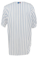 Jerome Walton Signed Chicago Cubs Majestic White Pinstripe Replica Baseball Jersey w/1989 NL ROY