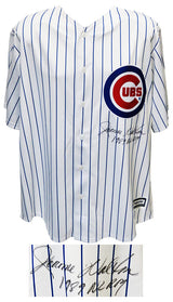 Jerome Walton Signed Chicago Cubs Majestic White Pinstripe Replica Baseball Jersey w/1989 NL ROY