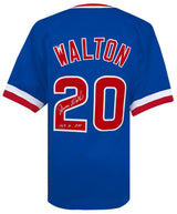 Jerome Walton Signed Blue Throwback Custom Baseball Jersey w/1989 NL ROY