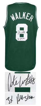 Antoine Walker Signed Green Custom Basketball Jersey w/3x All Star