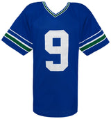 Kenneth Walker III Signed Blue Throwback Custom Football Jersey - (Beckett)