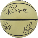 Chris Mullin, Tim Hardaway & Mitch Richmond Signed Wilson Gold Indoor/Outdoor NBA Basketball