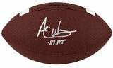 Andre Ware Signed Wilson NCAA Full Size Football w/89'HT