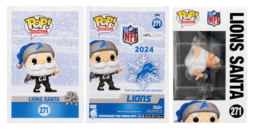 Andre Ware Signed Detroit Lions SANTA Funko Pop Doll #271