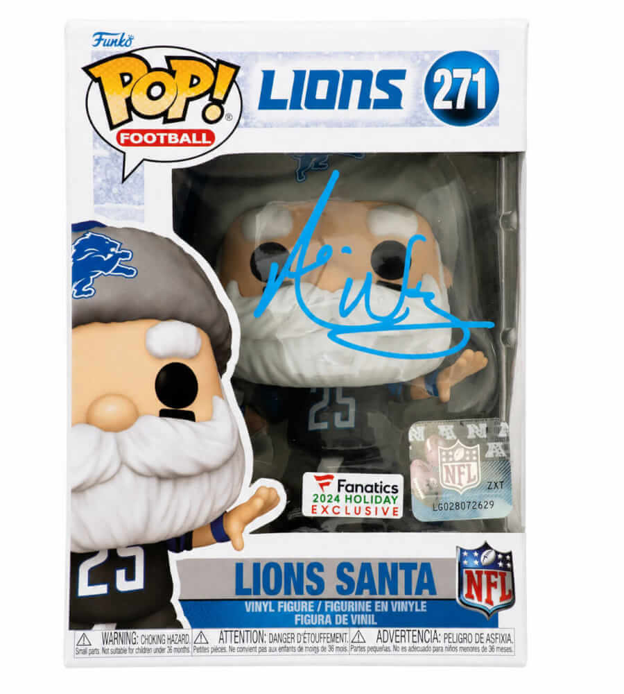 Andre Ware Signed Detroit Lions SANTA Funko Pop Doll #271
