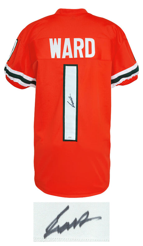 Cam Ward Signed Orange Custom College Football Jersey - (JSA)