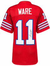 Andre Ware Signed Red Custom College Football Jersey w/89'HT