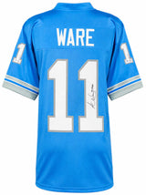 Andre Ware Signed Blue Custom Football Jersey w/90 #1 Pick