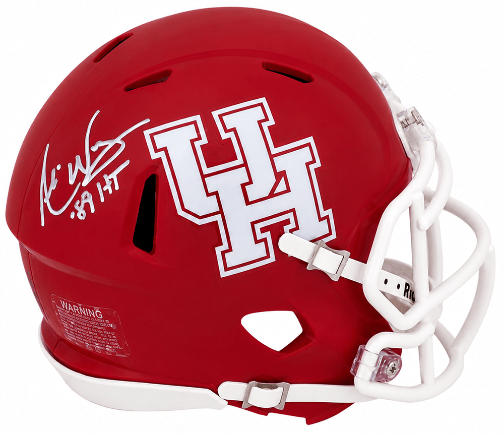 Andre Ware Signed Houston Cougars Riddell Speed Mini Helmet w/89'HT