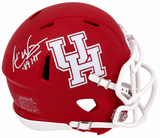 Andre Ware Signed Houston Cougars Riddell Speed Mini Helmet w/89'HT