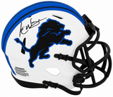 Andre Ware Signed Detroit Lions LUNAR Riddell Speed Mini Helmet