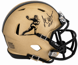 Andre Ware Signed Heisman Trophy Logo Gold Riddell Speed Mini Helmet w/89'HT