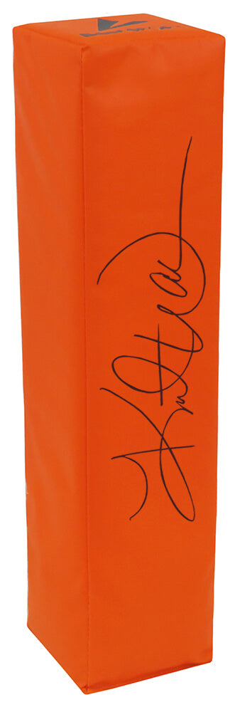 Kurt Warner Signed BSN Orange Football Endzone Pylon