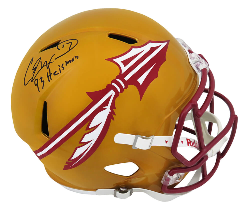 Charlie Ward Signed Florida State Seminoles FLASH Riddell Full Size Speed Replica Helmet w/93 Heisman