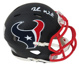 Deshaun Watson Signed Houston Texans Black Matte Riddell Speed Mini Helmet (Beckett)