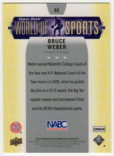 Bruce Weber Signed Illinois 2011 Upper Deck World of Sports Basketball Trading Card #86