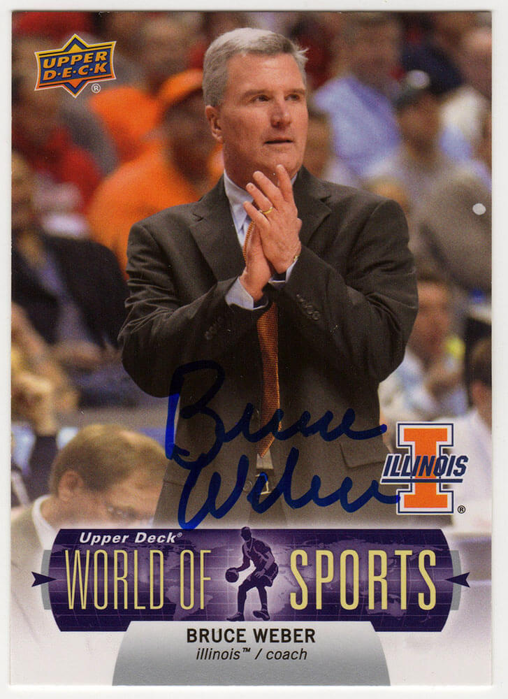 Bruce Weber Signed Illinois 2011 Upper Deck World of Sports Basketball Trading Card #86
