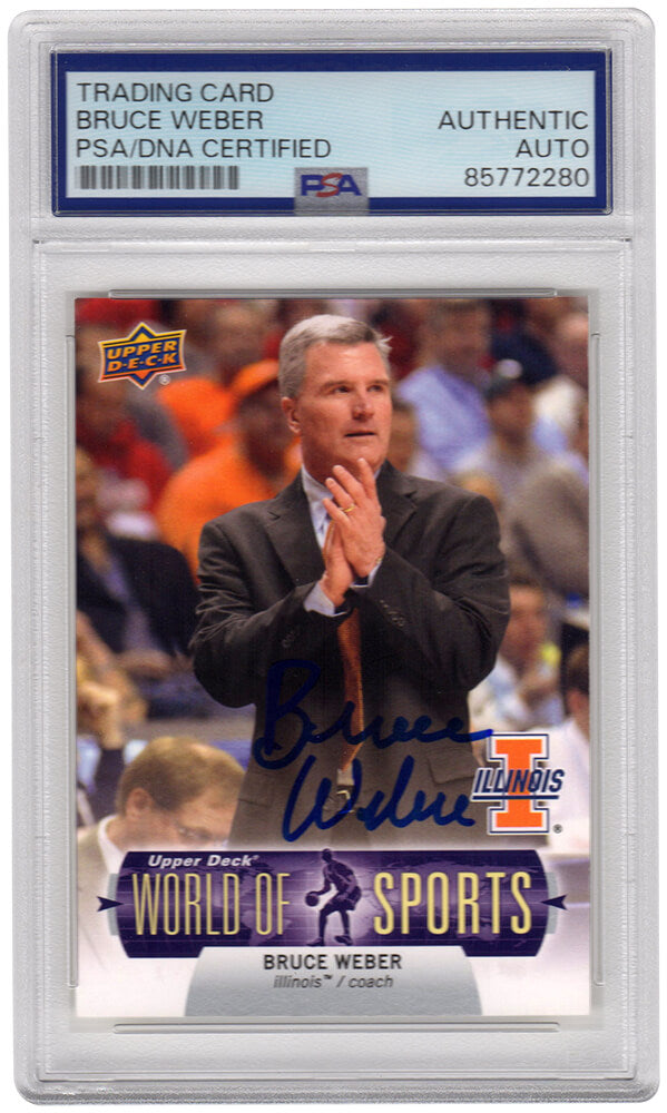 Bruce Weber Signed Illinois 2011 Upper Deck World of Sports Basketball Trading Card #86 - (PSA Encapsulated)