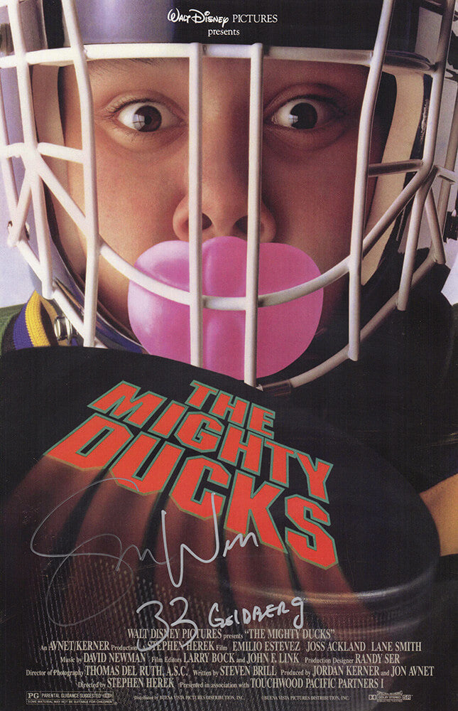 Shaun Weiss Signed The Mighty Ducks 11x17 Movie Poster w/Goldberg