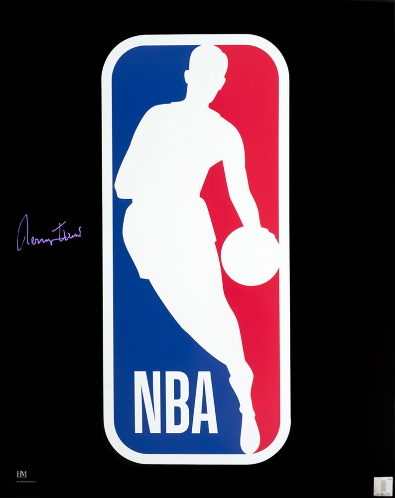 Jerry West Signed NBA Logo Image 16x20 Photo