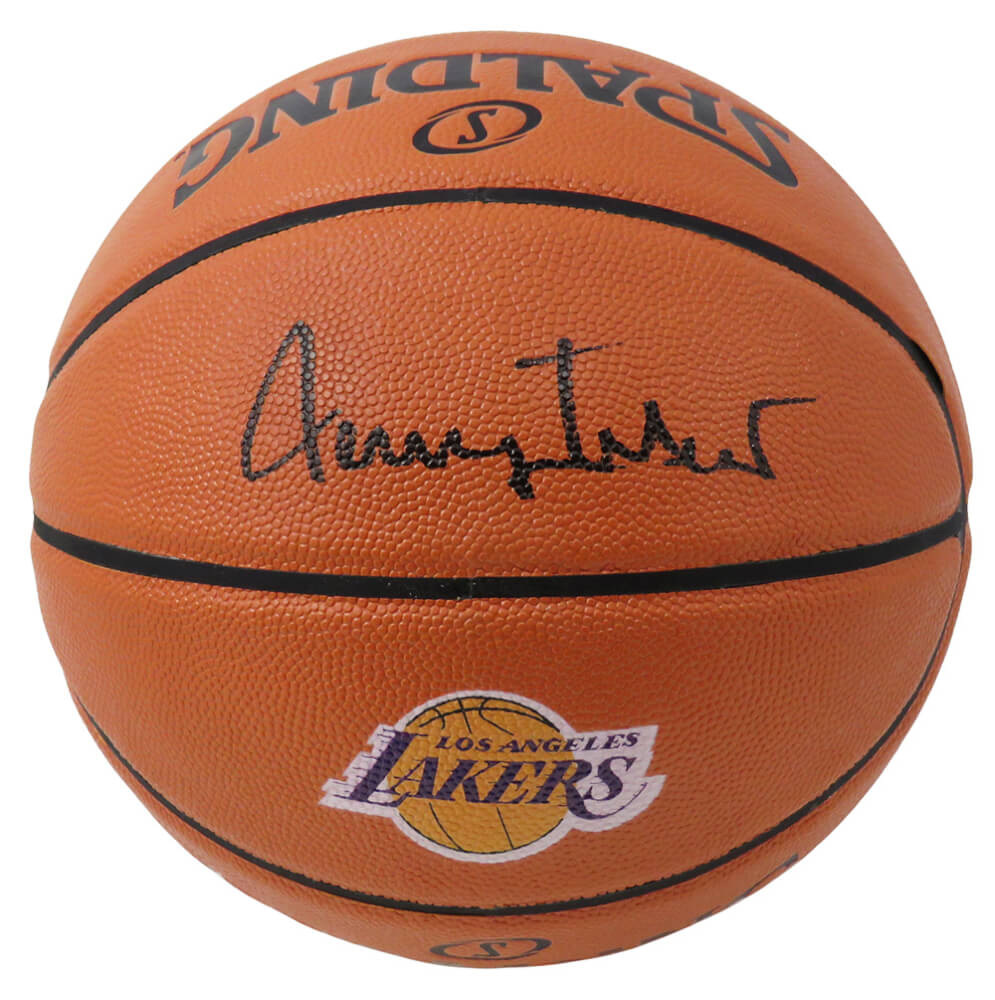 Jerry West Signed Spalding Los Angeles Lakers Logo Game Series Replica NBA Basketball