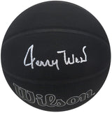 Jerry West Signed Wilson 75th Anniversary Logo Black NBA Basketball