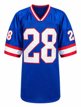 Tyrone Wheatley Signed Blue Custom Football Jersey