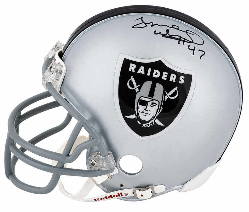 Tyrone Wheatley Signed Raiders Riddell (VSR4) Mini Helmet