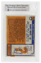 Randy White Signed Dallas Cowboys 1976 Topps Rookie Card #158 w/HOF'94 (Beckett Encapsulated)