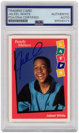 Jaleel White Signed 1991 Impel Laffs 'Family Matters' Steve Urkel Trading Card #27 - (PSA Encapsulated)
