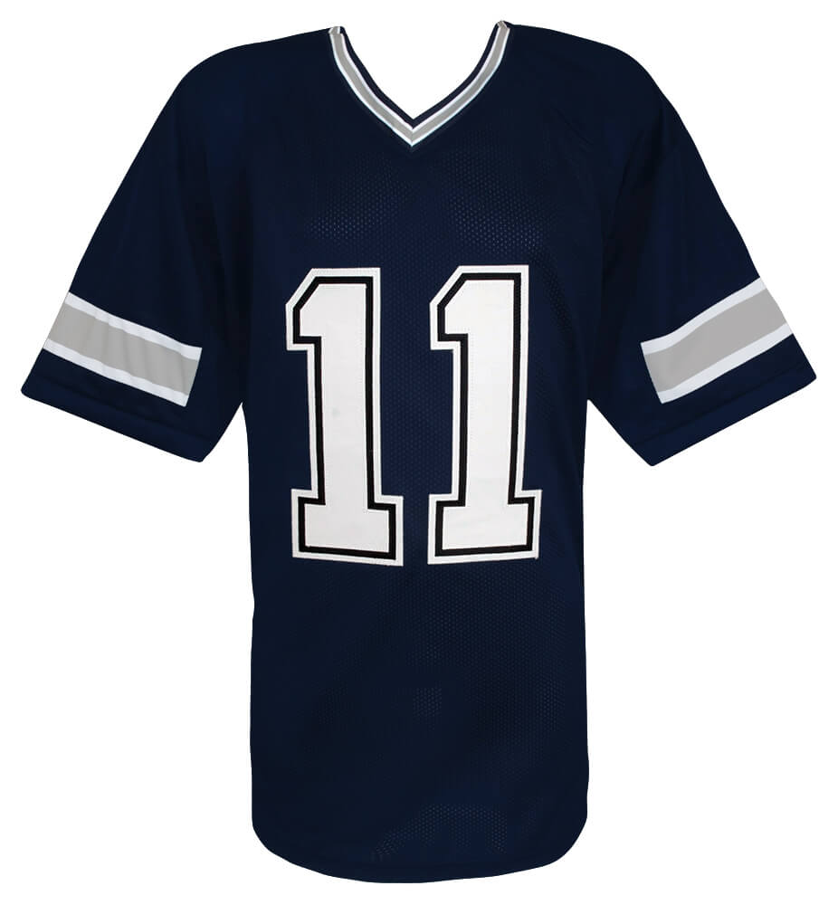 Danny White Signed Navy Custom Football Jersey w/SB XII Champs