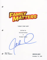Jaleel White Signed Family Matters 'Laura's First Date' Season 1 Episode #12 Script Cover Sheet