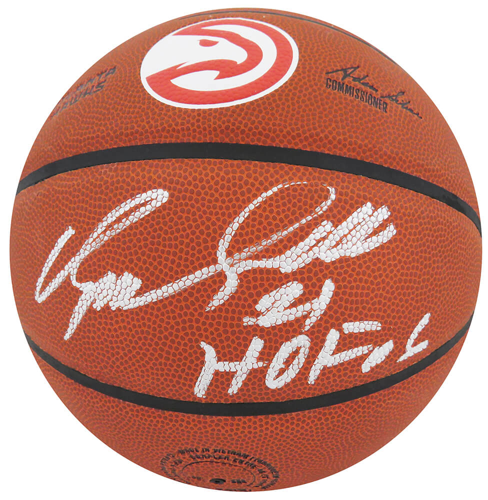 Dominique Wilkins Signed Wilson Atlanta Hawks Logo NBA Basketball w/HOF'06