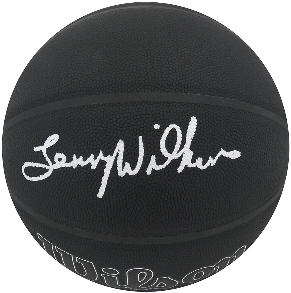 Lenny Wilkens Signed Wilson I/O Black 75th Anniversary Logo NBA Basketball