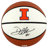 Deron Williams Signed Illinois Fighting Illini White Logo Brand Full Size Basketball