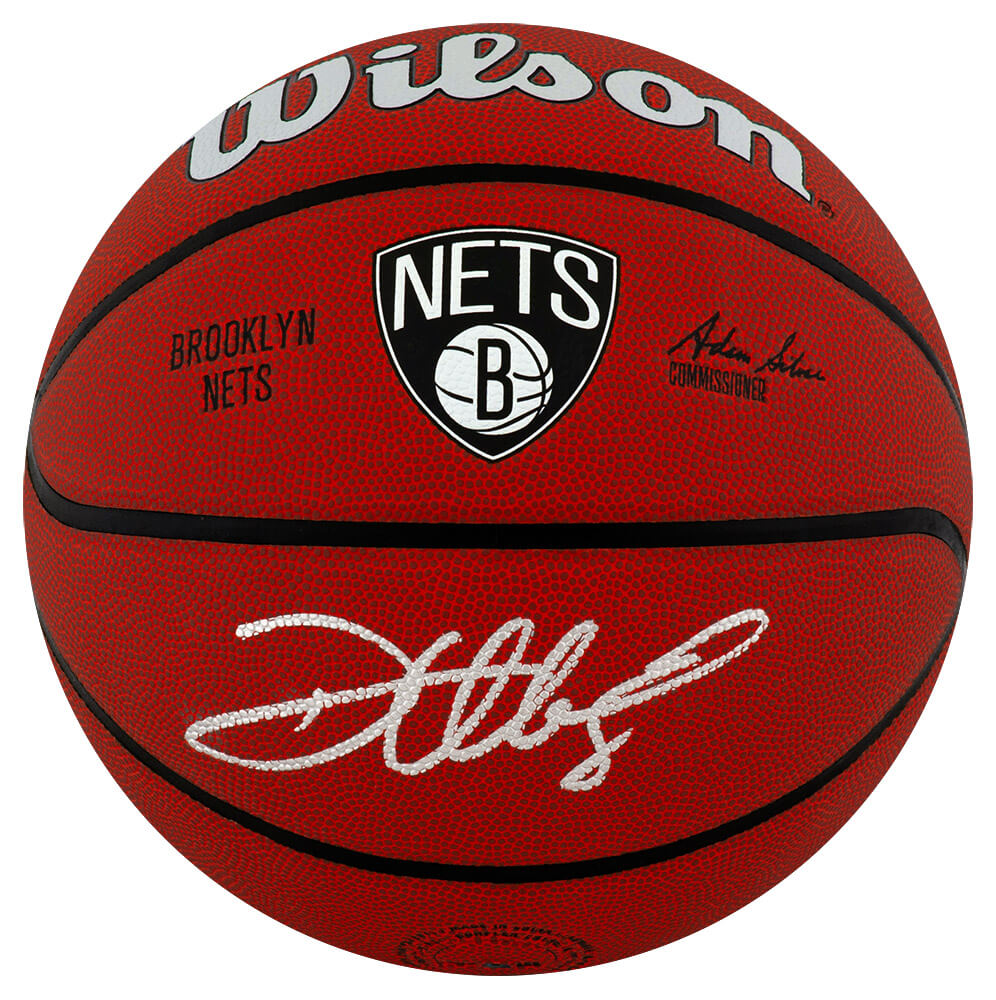 Deron Williams Signed Brooklyn Nets Logo Wilson NBA Basketball