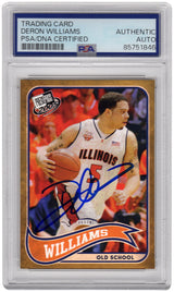 Deron Williams Signed Illinois 2005 Press Pass Old School Rookie Basketball Card #23 - (PSA Encapsulated)