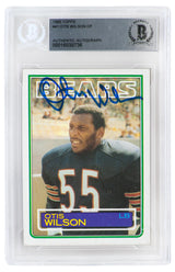 Otis Wilson Signed Chicago Bears 1983 Topps Rookie Football Card #41 - (Beckett Encapsulated)