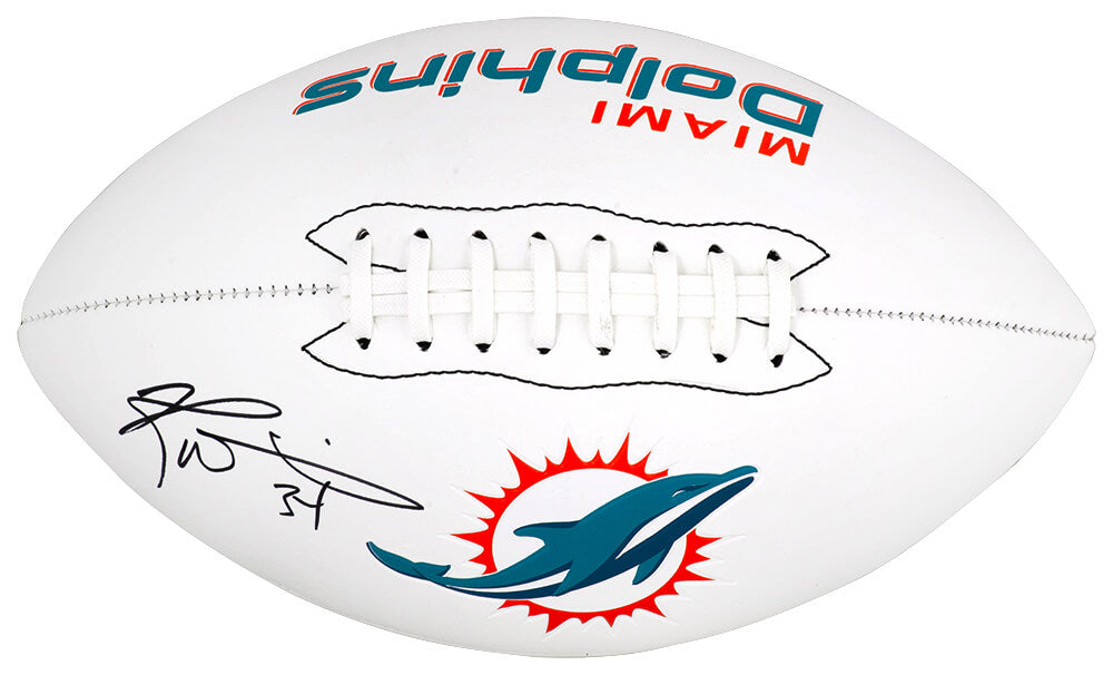 Ricky Williams Signed Miami Dolphins Logo Franklin White Football