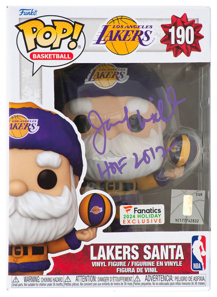Jamaal Wilkes Signed Los Angeles Lakers SANTA NBA Funko Pop Doll #190 w/HOF 2012