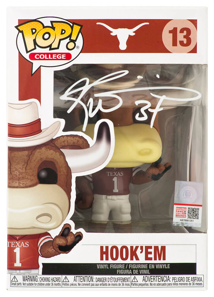 Ricky Williams Signed Texas Longhorns Hook Em Funko Pop Doll #13