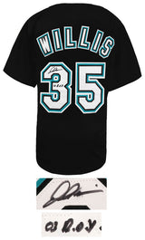 Dontrelle Willis Signed Black Custom Baseball Jersey w/03 ROY